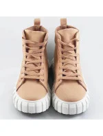 Béžové šněrovací boty (XA060) Béžové šněrovací boty (XA060)