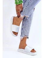 Dámské pantofle Big Star - bílé