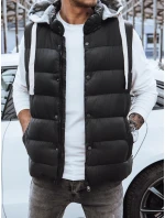 Pánská vesta s kapucí černá FashionStreet TX3936z