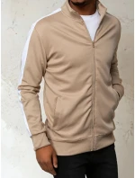 Pánská mikina na zip béžová FashionStreet BX5564