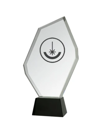 Gravírovaná skleněná trofej s pouzdrem