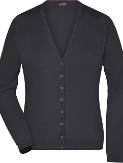 Daiber JN 660 Dámský pletený cardigan s výstřihem do V 02.0660 black
