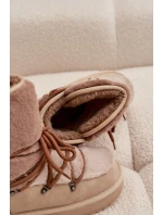 Dámské sněhule s kožíškem DFranklin DFSH370012 Béžové