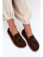Mokasiny Barefoot z přírodního semiše Zazoo 10220 Hnědé Mokasiny Barefoot z přírodního semiše Zazoo 10220 Hnědé