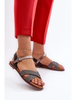 Dámské ploché sandály S.Barski černá Dámské ploché sandály S.Barski černá