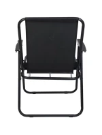TURISTICKÁ ŽIDLE SE SEDADLY 52x44x75 cm Skládací židle černá