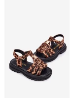 Dívčí sandály s ozdobným detailem pantera Serina