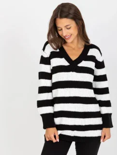 Dámský svetr LC SW 8030 bílý a černý