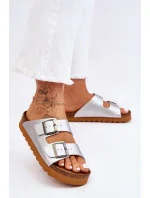 Klasické dámské pantofle Big Star LL274476 Stříbré Klasické dámské pantofle Big Star LL274476 Stříbré