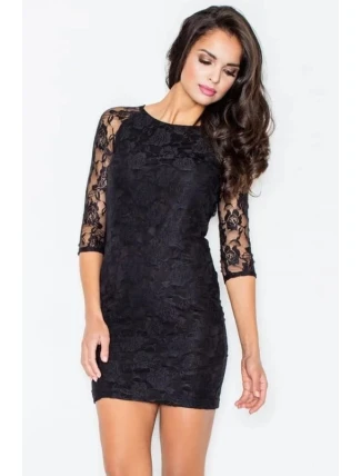 Dámské šaty M076 černé - FIGL