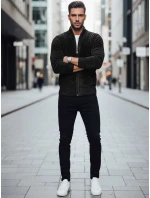 Pánský černý svetr na zip FashionStreet WX2232