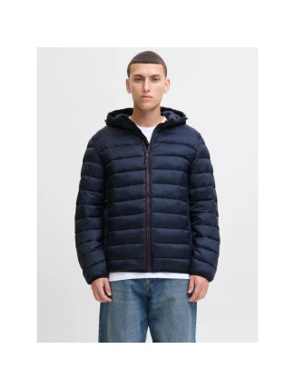 Jack&Jones pánská péřová bunda JJEBRADLEY LIGHT PUFFER HOOD NOOS 12280970 SKY CAPTAIN