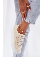 Dámské Tenisky S Krajkou Lee Cooper LCW-25-31-3440L Béžové Dámské Tenisky S Krajkou Lee Cooper LCW-25-31-3440L Béžové