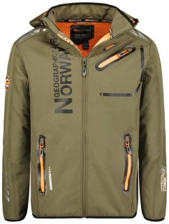 Geographical Norway Softshellová bunda Royaute DB 068 M WY1996H/GN-Kaki / Orange pánské