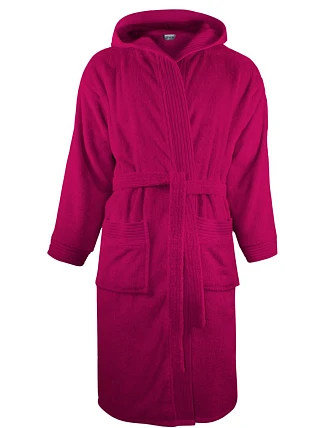 The One Towelling Bathrobe hooded Župan s kapucí 48.1021 magenta