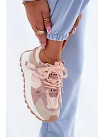 Tenisky na platformě z přírodního semiše GOE TT2N4022 růžové