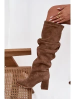 Kozačky na podpatku  model 219402 Step in style