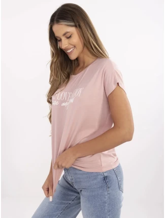 Tričko D12100M02737A světle růžové