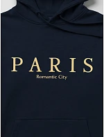 Pánská mikina s kapucí a potiskem PARIS, tmavě modrá, FashionStreet NX5147BX Pánská mikina s kapucí a potiskem PARIS, tmavě modrá, FashionStreet NX5147BX