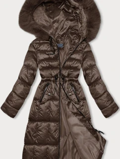 Vypasovaná hnědá dámská zimní bunda S'west (B8207-B8282-14)