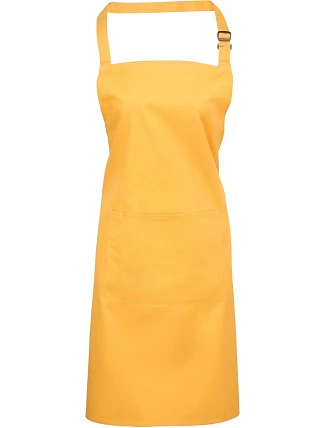 Premier PR 154 Zástěra s laclem a kapsou na břiše "Colours" 39.0154 sunflower