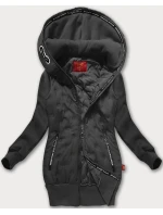 Dámská mikino-bunda v grafitové barvě s kapucí LHD (AMG-162A) Dámská mikino-bunda v grafitové barvě s kapucí LHD (AMG-162A)