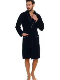 Pánský župan 6063 dark blue plus