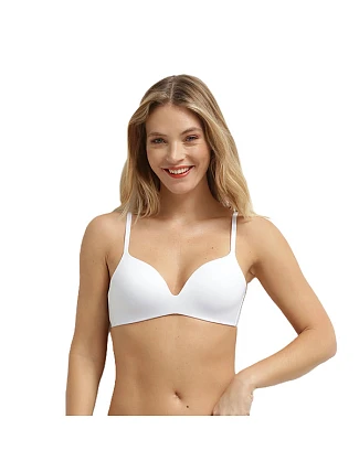 Dámská podprsenka bez kostic DIM INVISIBLE WIRELESS PADDED BRA - DIM - bílá