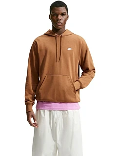 Pánská mikina Nike Club FT PO Hoodie, světle hnědá, FN3866, 270 S