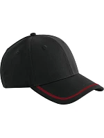 Beechfield B 166R 6 panelová kšiltovka "Match Day" 53.166R black/red Beechfield B 166R 6 panelová kšiltovka "Match Day" 53.166R black/red