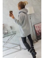 Zateplená mikina s kapucí šedá Zateplená mikina s kapucí šedá