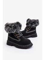 Dětské Trapery Botky na Zip s Kožíškem Černá Gerande