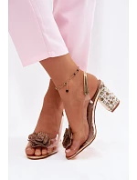Sandály na podpatku model 228404 Step in style Sandály na podpatku model 228404 Step in style