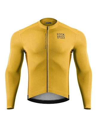 Cyklistický dres Rockbros 15120015024 ROAD TO SKY pro muže, s dlouhým rukávem, velikost M – žlutý, pánský Cyklistický dres Rockbros 15120015024 ROAD TO SKY pro muže, s dlouhým rukávem, velikost M – žlutý, pánský