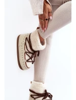 Dámské zateplené sněhule Bežové Rohes