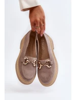 Zazoo 3429 Zamszové Dámské Mokasíny S Ozdobou Hnědé Zazoo 3429 Zamszové Dámské Mokasíny S Ozdobou Hnědé