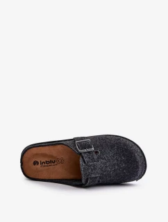 Pohodlné Pánské Pantofle S Přezkou Inblu Grafitové