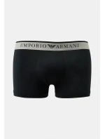 Pánské boxerky 2Pack 111210 4R542 černé/proužek - Emporio Armani