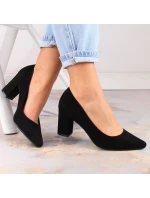 Sergio Leone W SK403A černé semišové lodičky na jehlovém podpatku Sergio Leone W SK403A černé semišové lodičky na jehlovém podpatku