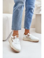 Dámské kožené sportovní boty na masivní platformě béžové Belisso Dámské kožené sportovní boty na masivní platformě béžové Belisso