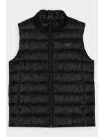 Dámský péřový bezrukávník s límcem 4F Černý 4FWAW24TVJAF139-20S