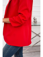Elegantní sako s červenými klopami