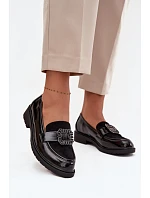 Lakované dámské mokasiny HY52-546 černé - S.Barski