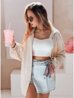 Dámská oversize mušelínová košile MUSLINEA béžová FashionStreet DY0478