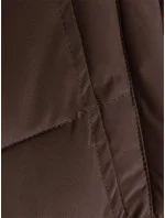 Hnědá dámská zimní bunda s kožešinovou podšívkou (LHD-23063) Hnědá dámská zimní bunda s kožešinovou podšívkou (LHD-23063)