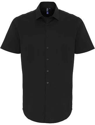Premier PR 246 Popelínová elastická košile s kr. rukávem 39.0246 black