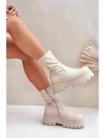 Boty Na Masivní Platformě Světle Béžové Florinara Boty Na Masivní Platformě Světle Béžové Florinara