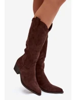 Dámské kovbojky Jazelle – czekoladowé