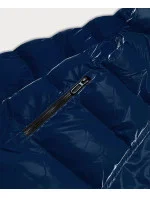 Tmavě modro/bílá dámská prošívaná bunda (w807#)