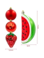 DEKORATIVNÍ PLASTOVÁ CETKA BEZPEČNÁ 7KS JAHODA MELOUN